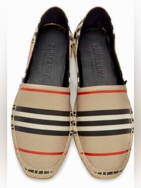 Burberry Alport Icon Stripe Espadrilles Archive Beige EU 40 UK 7 Box Dust Bag